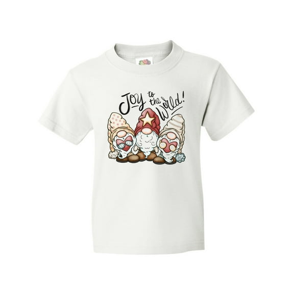 Inktastic Joy to the World Christmas Gnomes Youth T-Shirt