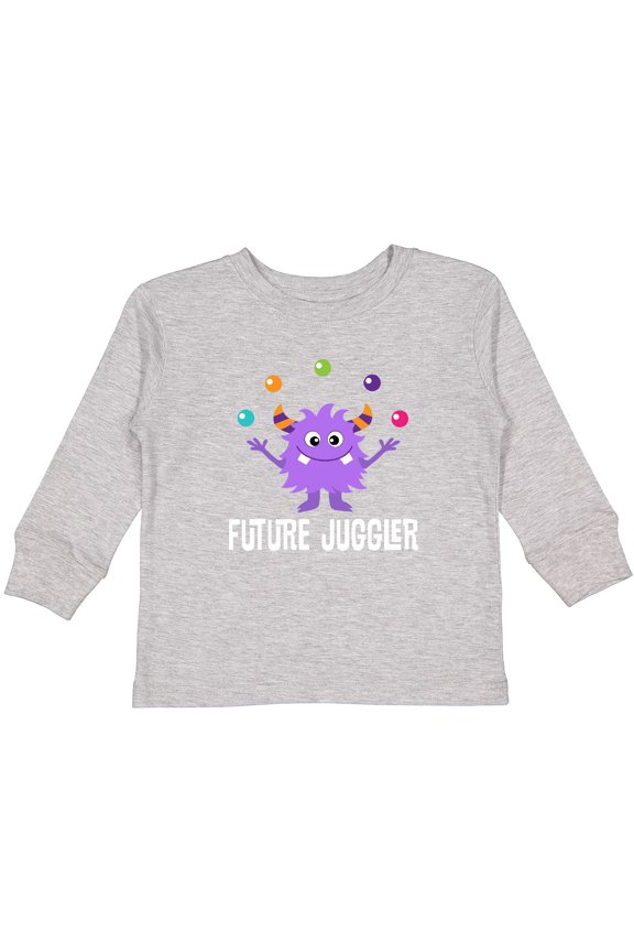 Juggling Monster Future Juggler Boys or Girls Long Sleeve Toddler T-Shirt
