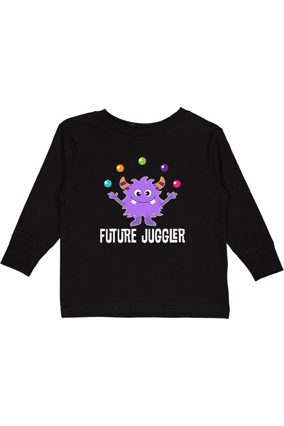Juggling Monster Future Juggler Boys or Girls Long Sleeve Toddler T-Shirt