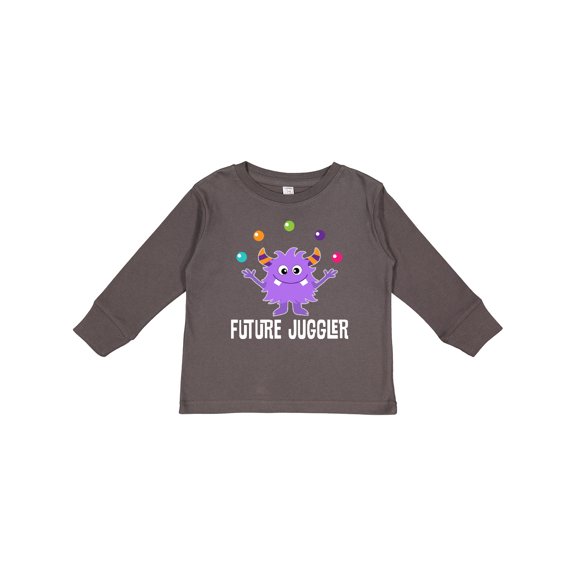 Inktastic Juggling Monster Future Juggler Boys or Girls Long Sleeve Toddler T-Shirt