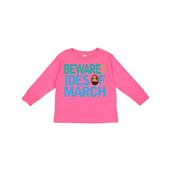 Inktastic Julius Caesar Ides of March Boys or Girls Long Sleeve Toddler T-Shirt