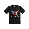 thumbnail image 1 of Inktastic July 4th, 1776 Distressed Baseball and Bat Flag Design Youth T-Shirt, 1 of 5
