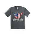 thumbnail image 1 of Inktastic July 4th, 1776 Distressed Baseball and Bat Flag Design Youth T-Shirt, 1 of 5