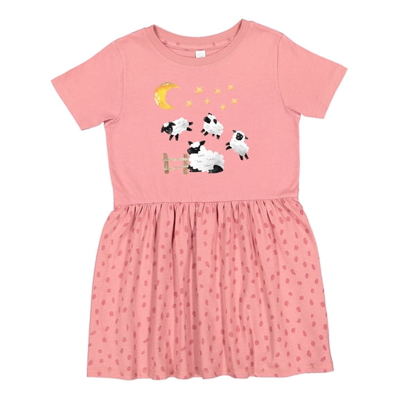 Inktastic Jumping Sheep Girls Toddler Dress
