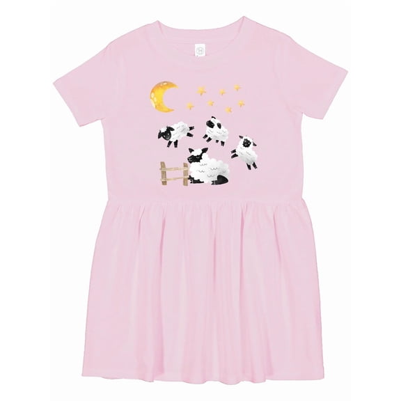 Inktastic Jumping Sheep Girls Toddler Dress