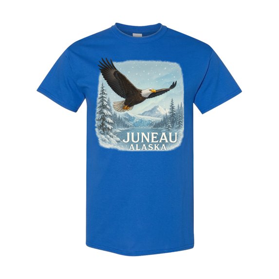 Inktastic Juneau Alaska Bald Eagle Mountain Landscape T-Shirt