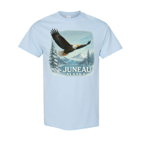 Inktastic Juneau Alaska Bald Eagle Mountain Landscape T-Shirt