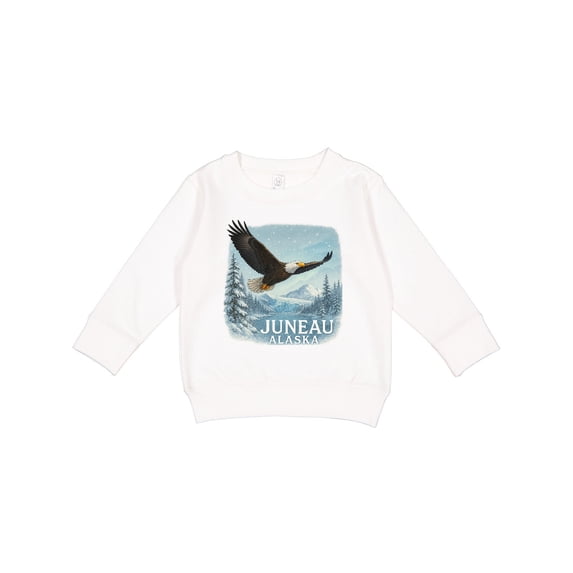 Inktastic Juneau Alaska Bald Eagle Mountain Landscape Toddler Sweatshirt