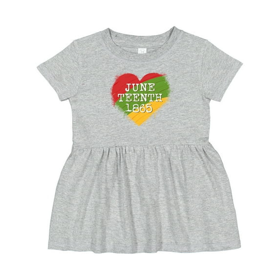 Inktastic Juneteenth 1865 Heart Girls Baby Dress