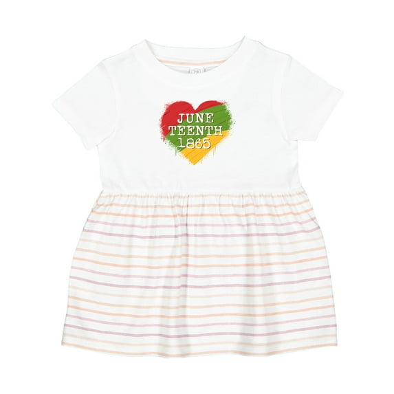 Inktastic Juneteenth 1865 Heart Girls Baby Dress