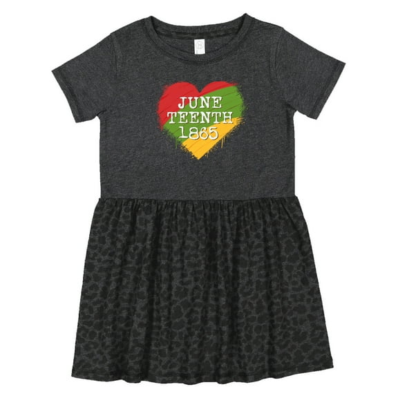 Inktastic Juneteenth 1865 Heart Girls Toddler Dress