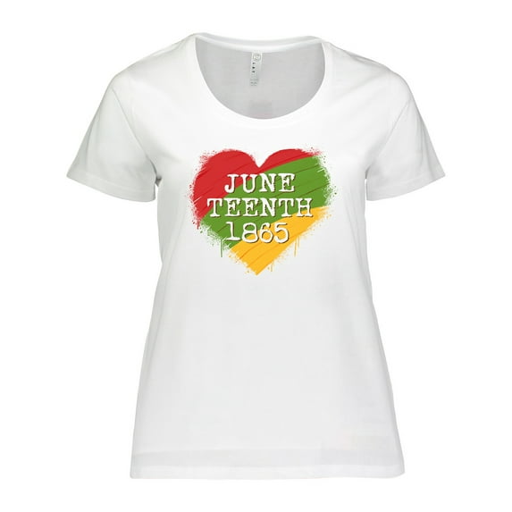 Inktastic Juneteenth 1865 Heart Women's Plus Size T-Shirt