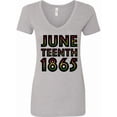 thumbnail image 1 of Inktastic Juneteenth 1865 Women's V-Neck T-Shirt, 1 of 5