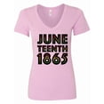 thumbnail image 1 of Inktastic Juneteenth 1865 Women's V-Neck T-Shirt, 1 of 5