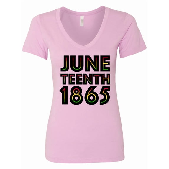 Inktastic Juneteenth 1865 Women's V-Neck T-Shirt