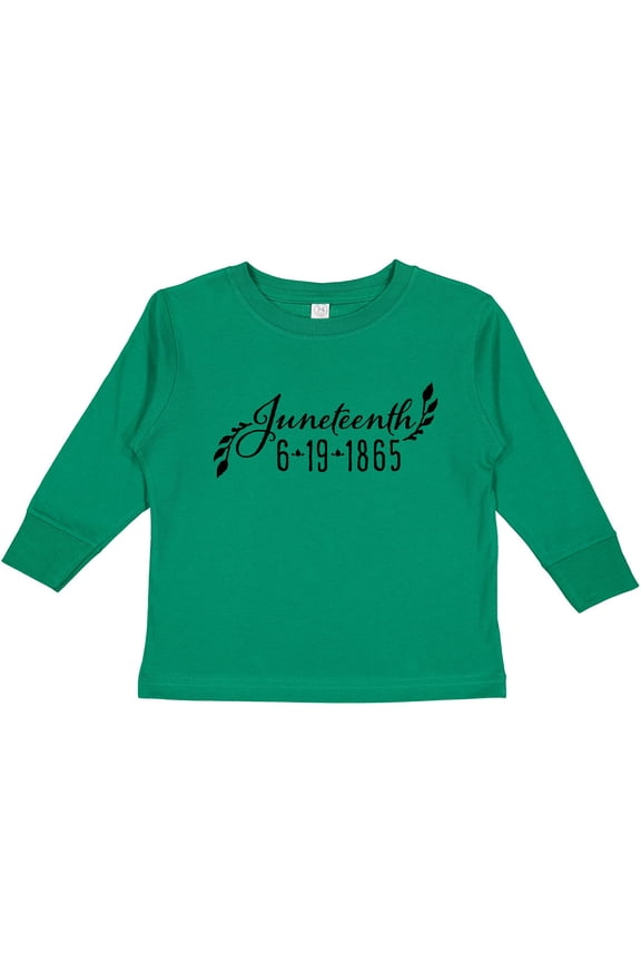 Juneteenth 6-19-1865 Boys or Girls Long Sleeve Toddler T-Shirt