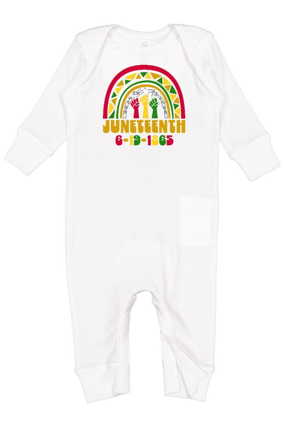 Juneteenth 6-19-1865 Rainbow Baby Romper Coveralls