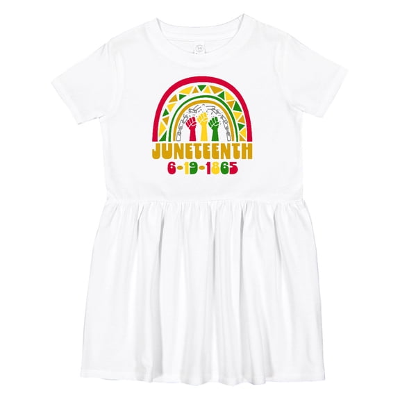Inktastic Juneteenth 6-19-1865 Rainbow Girls Toddler Dress