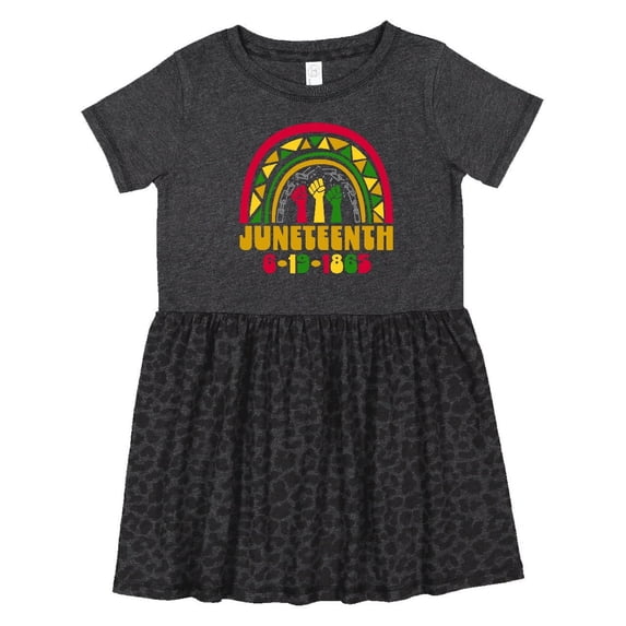 Inktastic Juneteenth 6-19-1865 Rainbow Girls Toddler Dress