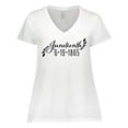 thumbnail image 1 of Inktastic Juneteenth 6-19-1865 Women's Plus Size V-Neck T-Shirt, 1 of 5