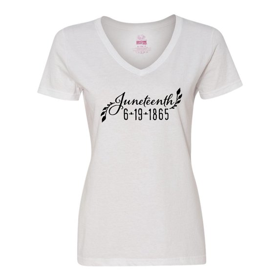 Inktastic Juneteenth 6-19-1865 Women's V-Neck T-Shirt