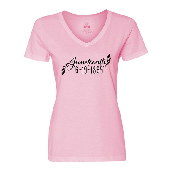 Inktastic Juneteenth 6-19-1865 Women's V-Neck T-Shirt