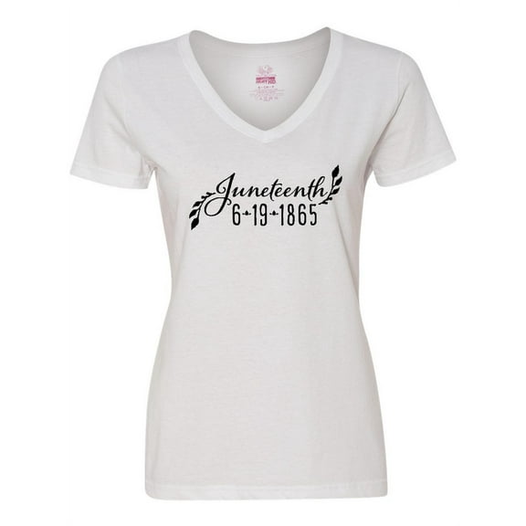 Inktastic Juneteenth 6-19-1865 Women's V-Neck T-Shirt