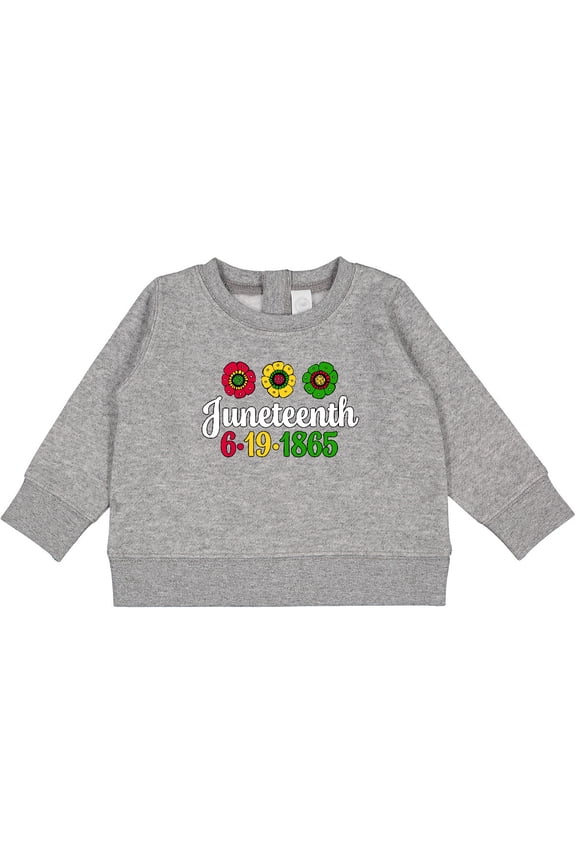 Juneteenth 6-19-1865 with Flowers Baby Sweatshirt