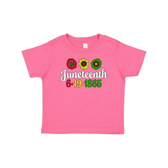 Inktastic Juneteenth 6-19-1865 with Flowers Boys or Girls Baby T-Shirt