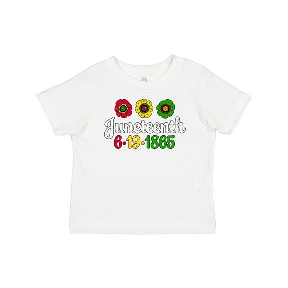 Inktastic Juneteenth 6-19-1865 with Flowers Boys or Girls Baby T-Shirt