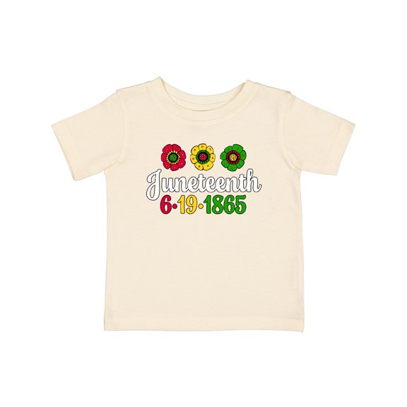 Inktastic Juneteenth 6-19-1865 with Flowers Boys or Girls Baby T-Shirt