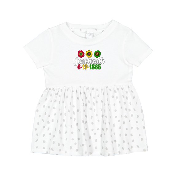 Inktastic Juneteenth 6-19-1865 with Flowers Girls Baby Dress