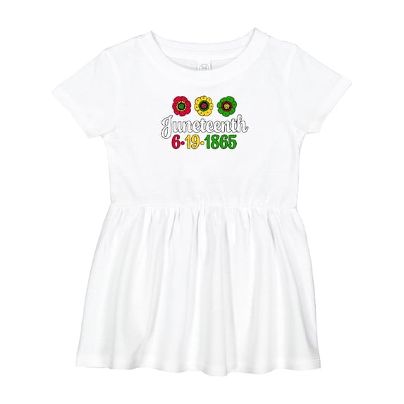 Inktastic Juneteenth 6-19-1865 with Flowers Girls Baby Dress