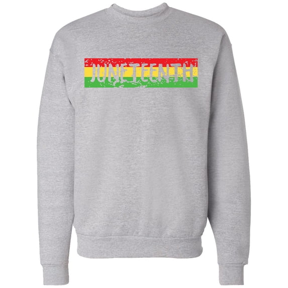 Inktastic Juneteenth Banner in Red Yellow and Green Adult Sweatshirt