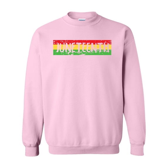 Inktastic Juneteenth Banner in Red Yellow and Green Adult Sweatshirt