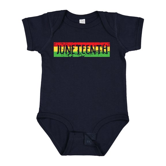 Inktastic Juneteenth Banner in Red Yellow and Green Boys or Girls Baby Bodysuit