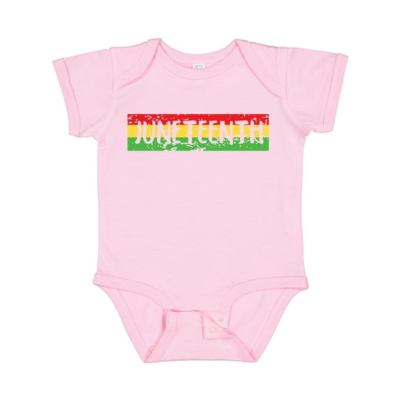Inktastic Juneteenth Banner in Red Yellow and Green Boys or Girls Baby Bodysuit