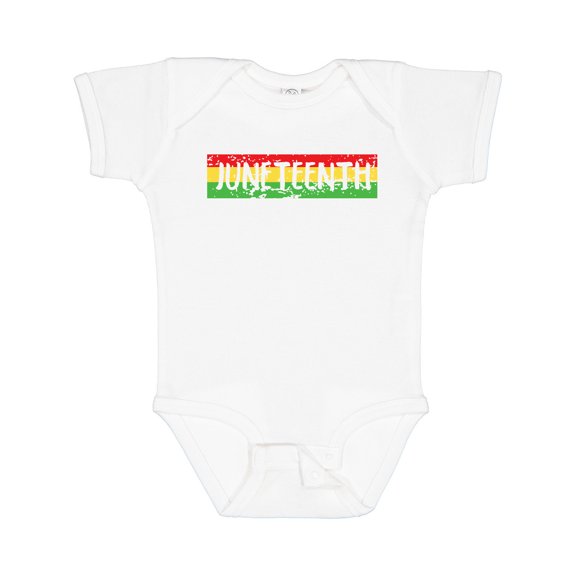 Inktastic Juneteenth Banner in Red Yellow and Green Boys or Girls Baby Bodysuit