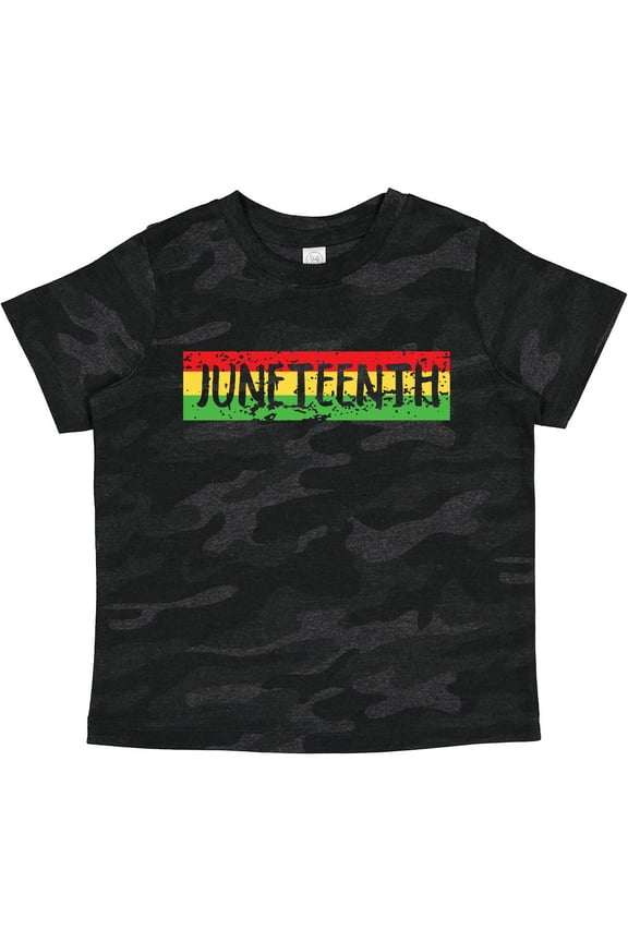 Juneteenth Banner in Red Yellow and Green Boys or Girls Toddler T-Shirt