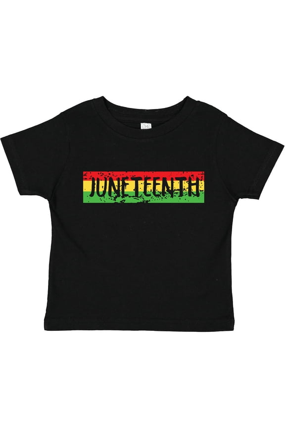 Juneteenth Banner in Red Yellow and Green Boys or Girls Toddler T-Shirt