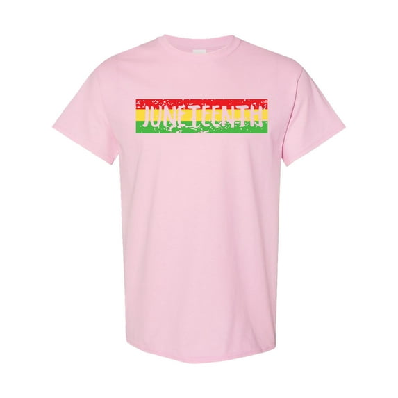 Inktastic Juneteenth Banner in Red Yellow and Green T-Shirt