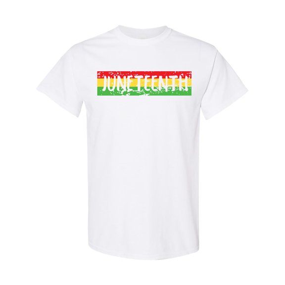 Inktastic Juneteenth Banner in Red Yellow and Green T-Shirt