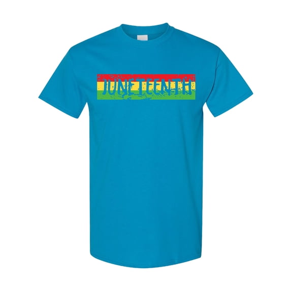 Inktastic Juneteenth Banner in Red Yellow and Green T-Shirt