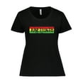 thumbnail image 1 of Inktastic Juneteenth Banner in Red Yellow and Green Women's Plus Size T-Shirt, 1 of 5