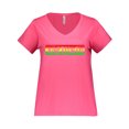 thumbnail image 1 of Inktastic Juneteenth Banner in Red Yellow and Green Women's Plus Size V-Neck T-Shirt, 1 of 4