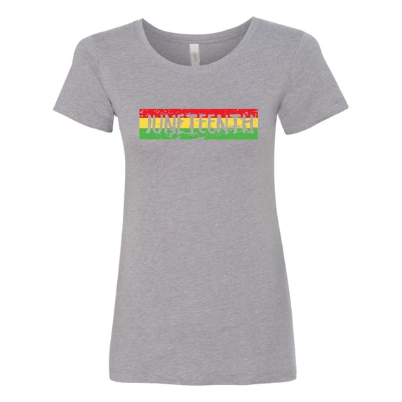 Inktastic Juneteenth Banner in Red Yellow and Green Women's T-Shirt