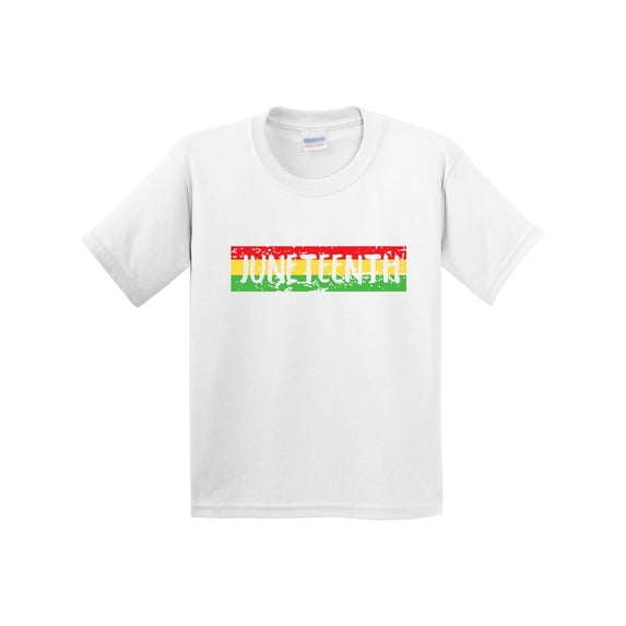 Inktastic Juneteenth Banner in Red Yellow and Green Youth T-Shirt