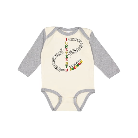 Inktastic Juneteenth-Celebrating Freedom- Breaking Chains Boys or Girls Long Sleeve Baby Bodysuit