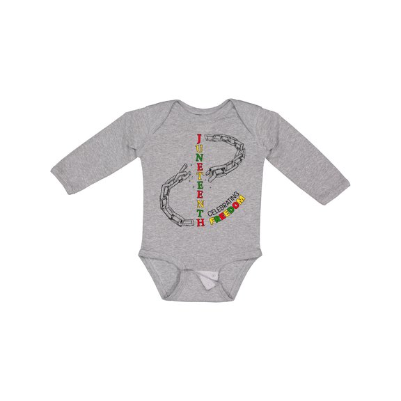 Inktastic Juneteenth-Celebrating Freedom- Breaking Chains Boys or Girls Long Sleeve Baby Bodysuit