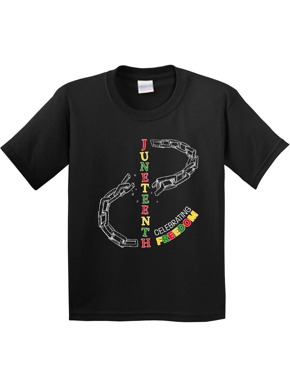 Juneteenth-celebrating Freedom Breaking Chains Youth T-Shirt